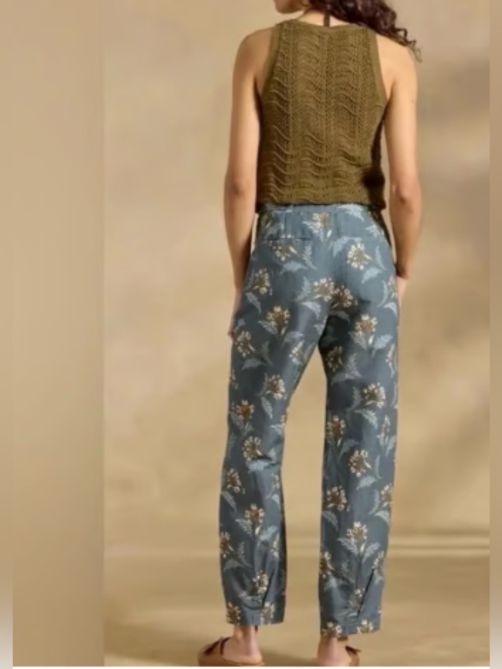 New Sundance Breezy Benicia Linen Pleated Button Fly Pants Size 4 Petite - Picture 2 of 15